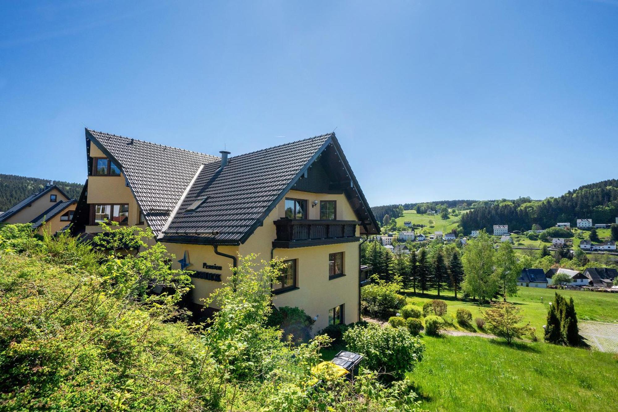 Pension Bergblick Marienberg Kültér fotó
