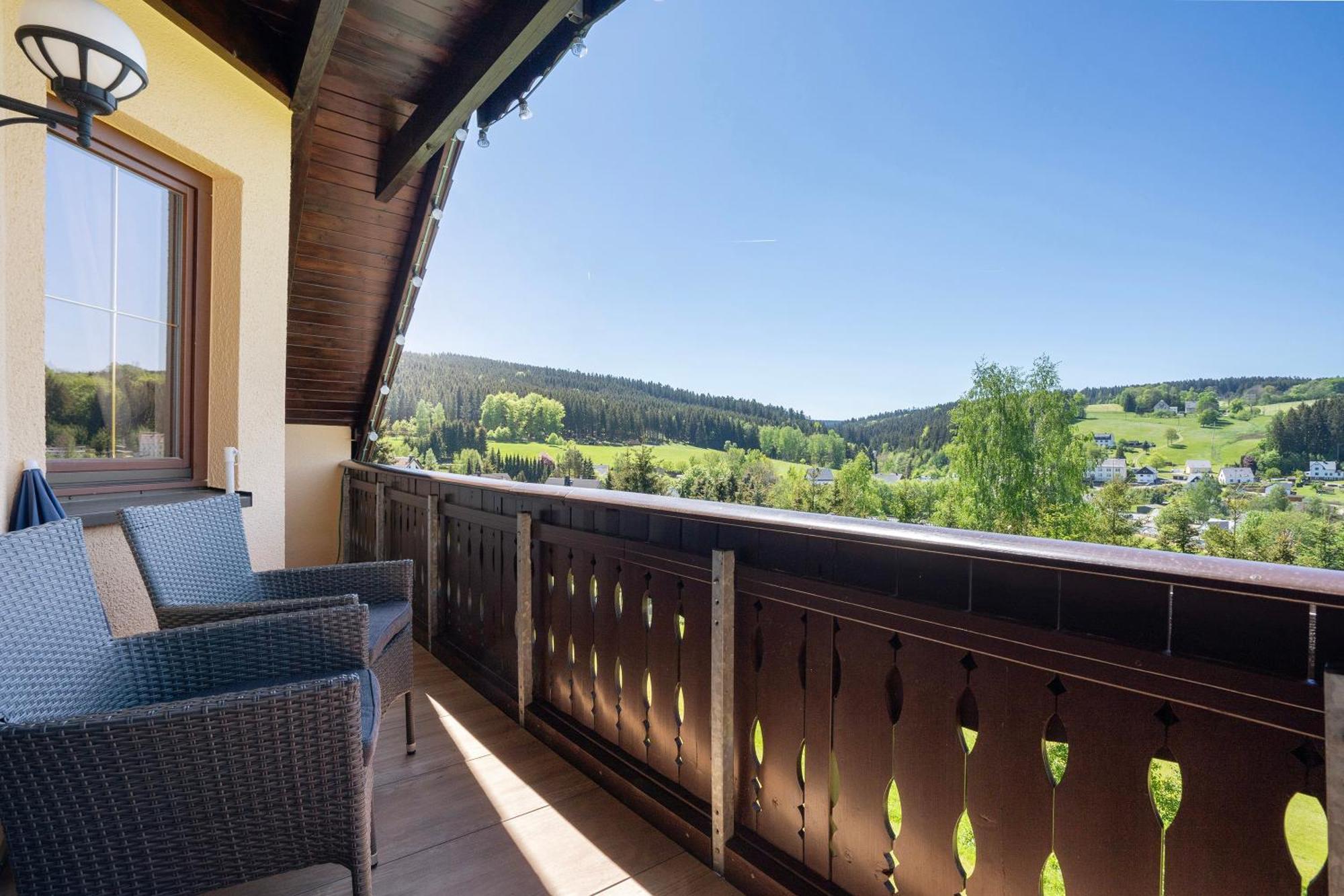 Pension Bergblick Marienberg Kültér fotó